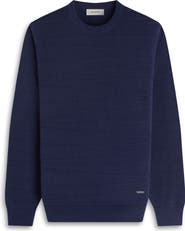 Bugatchi Textured Cotton & Silk Crewneck Sweater