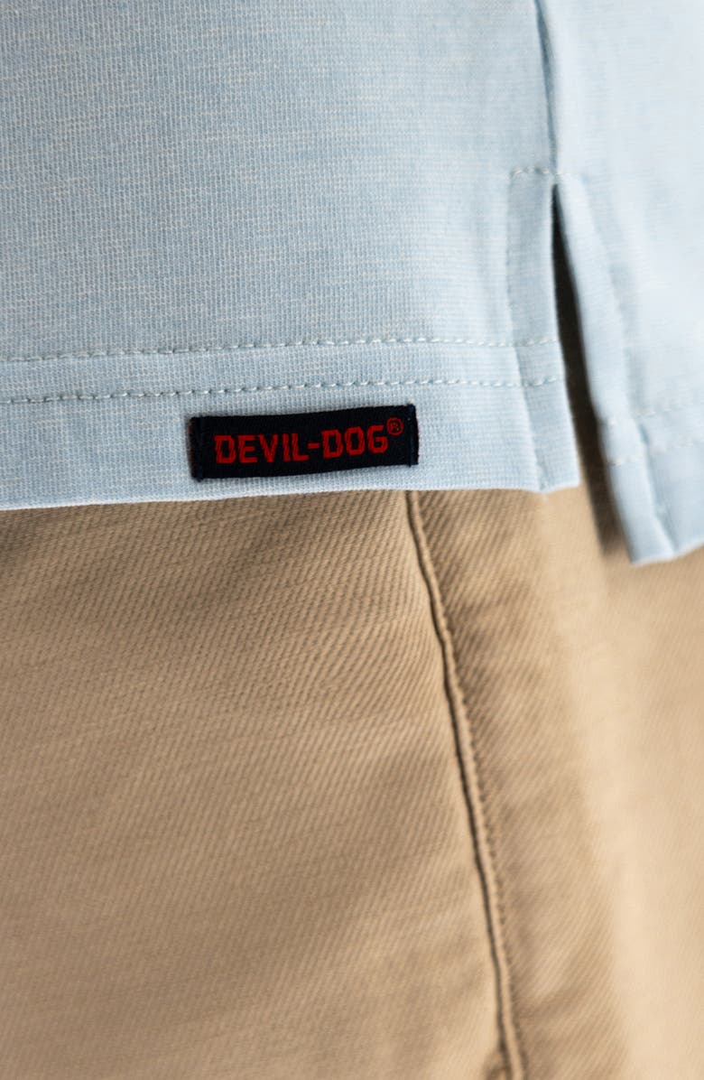 Devil-Dog Dungarees Feeder Polo, Alternate, color, Melange Sky