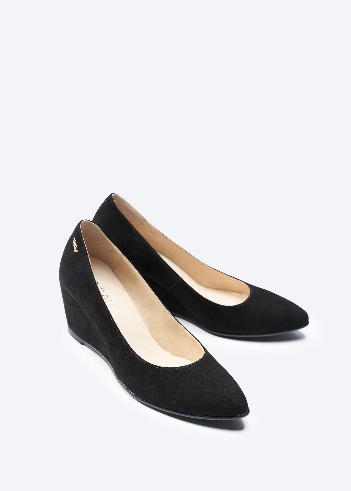 VISCATA Verona Suede Wedges, Alternate, color, Black