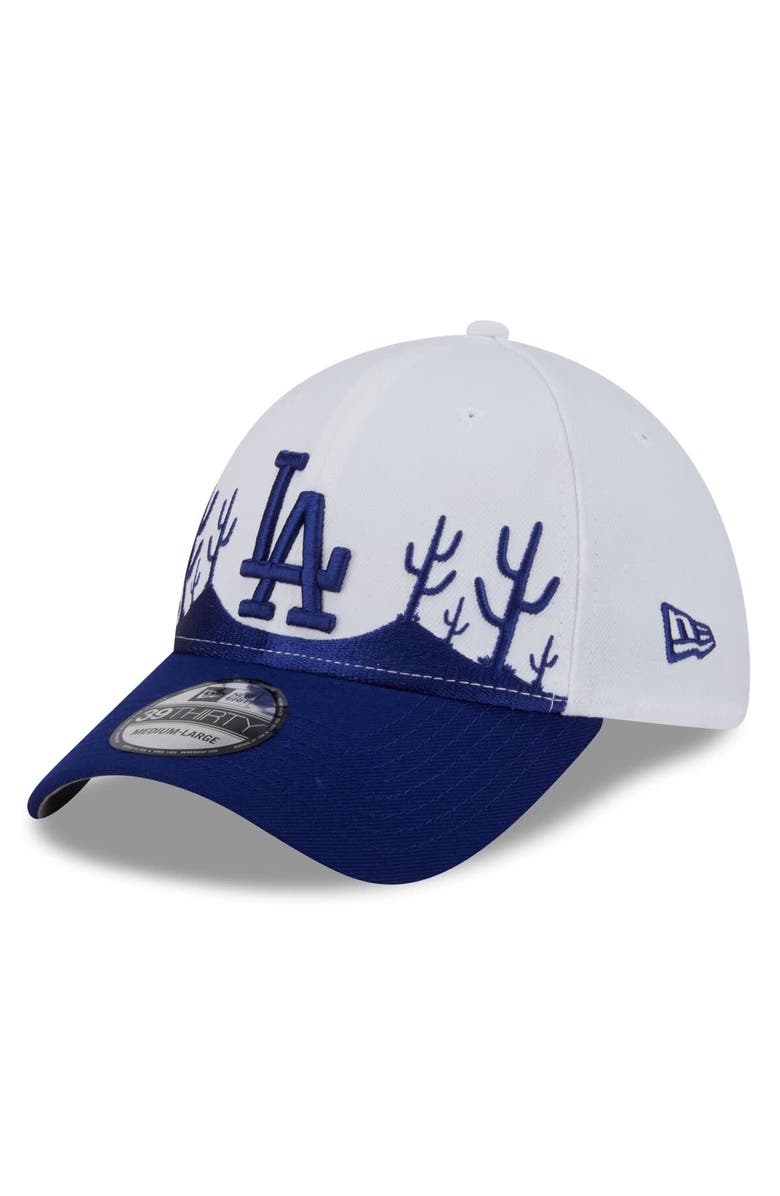 New Era Men's New Era  White/Royal Los Angeles Dodgers 2025 Spring Training Landscape 39THIRTY Flex Hat, Main, color, 