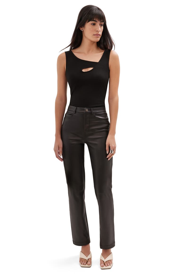 Lotte Cutout Tank, Alternate, color, BLACK