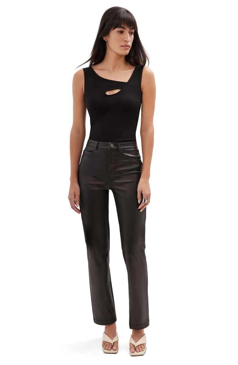 Marcella Lotte Cutout Tank, Alternate, color, Black