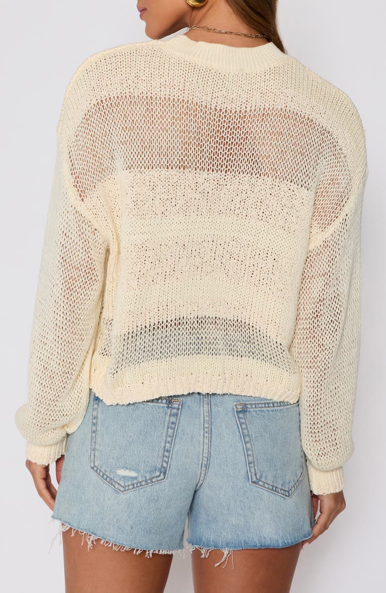 VICI Collection Nantucket Stripe Sweater, Alternate, color, Beige/ White