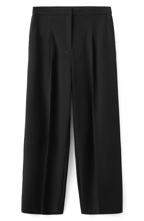 Pleated Straight Leg Pants