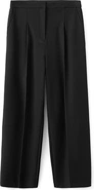 MANGO Pleated Straight Leg Pants