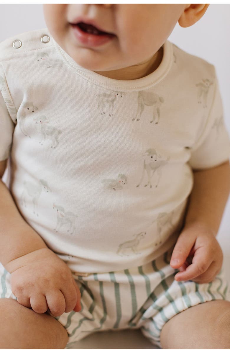 Pehr Follow Me Organic Cotton Bodysuit, Alternate, color, 