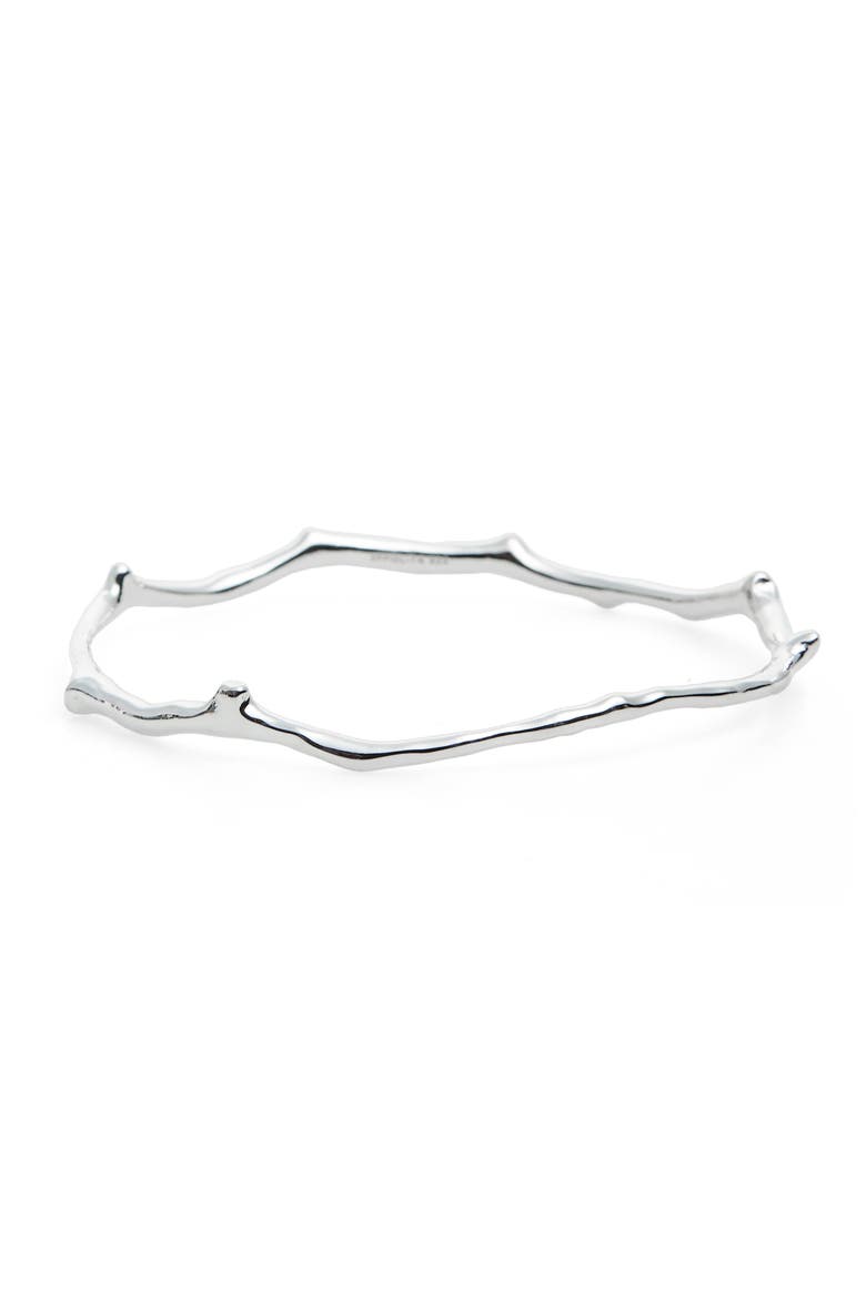 Classico Sterling Silver Branch Bangle, Main, color, SILVER