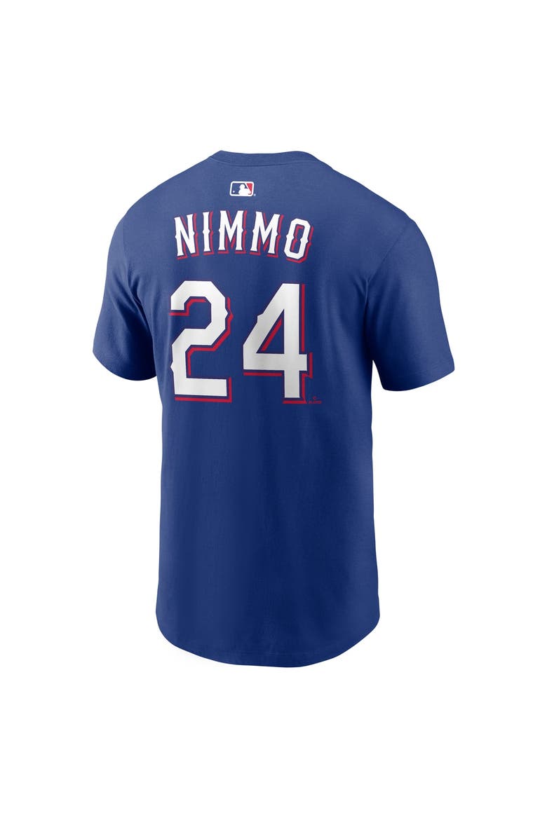Men's Nike Brandon Nimmo Royal Texas Rangers Name & Number T-Shirt, Alternate, color, Royal
