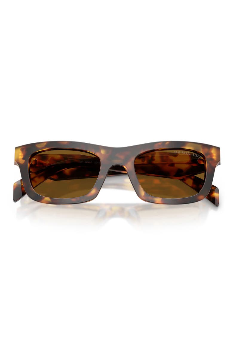 53mm Polarized Pillow Sunglasses, Alternate, color, HONEY TORTOISE / BROWN POLAR