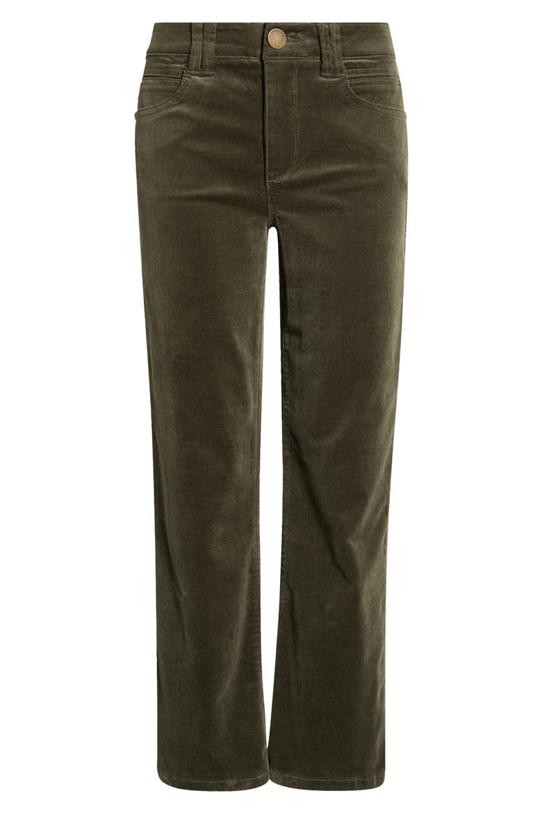 Itty Bitty Crop Corduroy Flare Pants, Alternate, color, DUFFEL GREEN