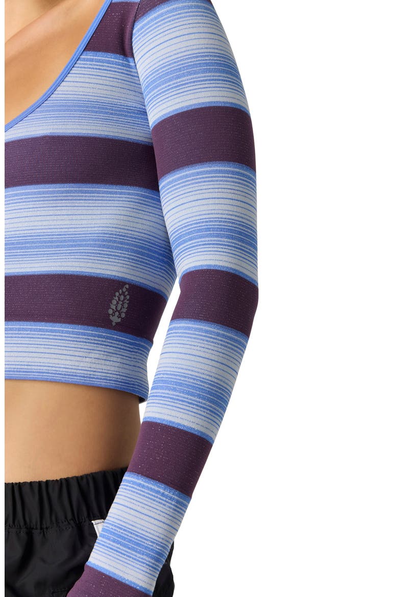 Glow Getter Striped Long Sleeve Knit Top, Alternate, color, HOLLY STRIPE- BLUE C