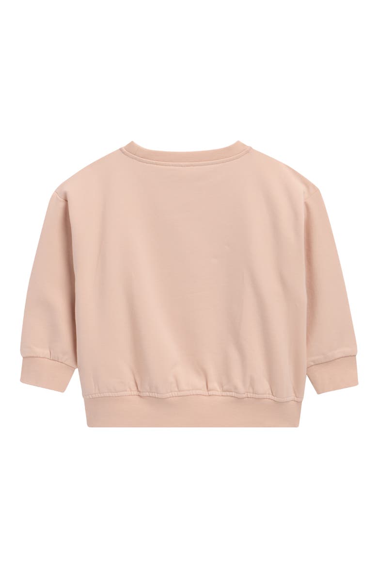 Cherry Relaxed Fit Stretch Organic Cotton Terry Sweatshirt, Alternate, color, BLUSH