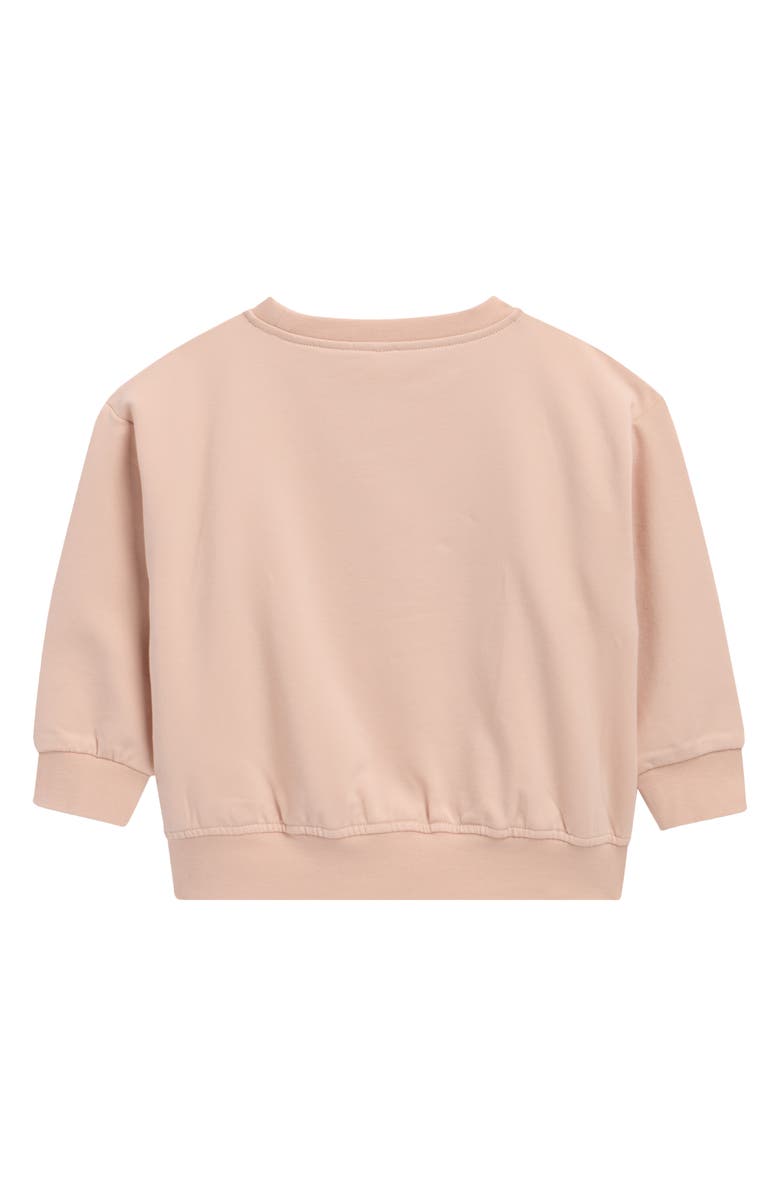 QUINCY MAE Cherry Relaxed Fit Stretch Organic Cotton Terry Sweatshirt, Alternate, color, Blush