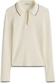 Madewell The Signature Knit Johnny Collar Sweater