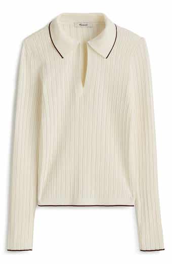 Madewell The Signature Knit Johnny Collar Sweater