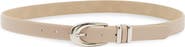 Nine West Oval Buckle & Double Keeper Belt
