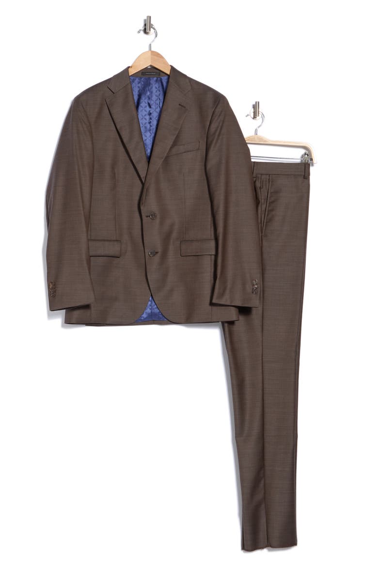 Expo Wool Suit, Main, color, BROWN