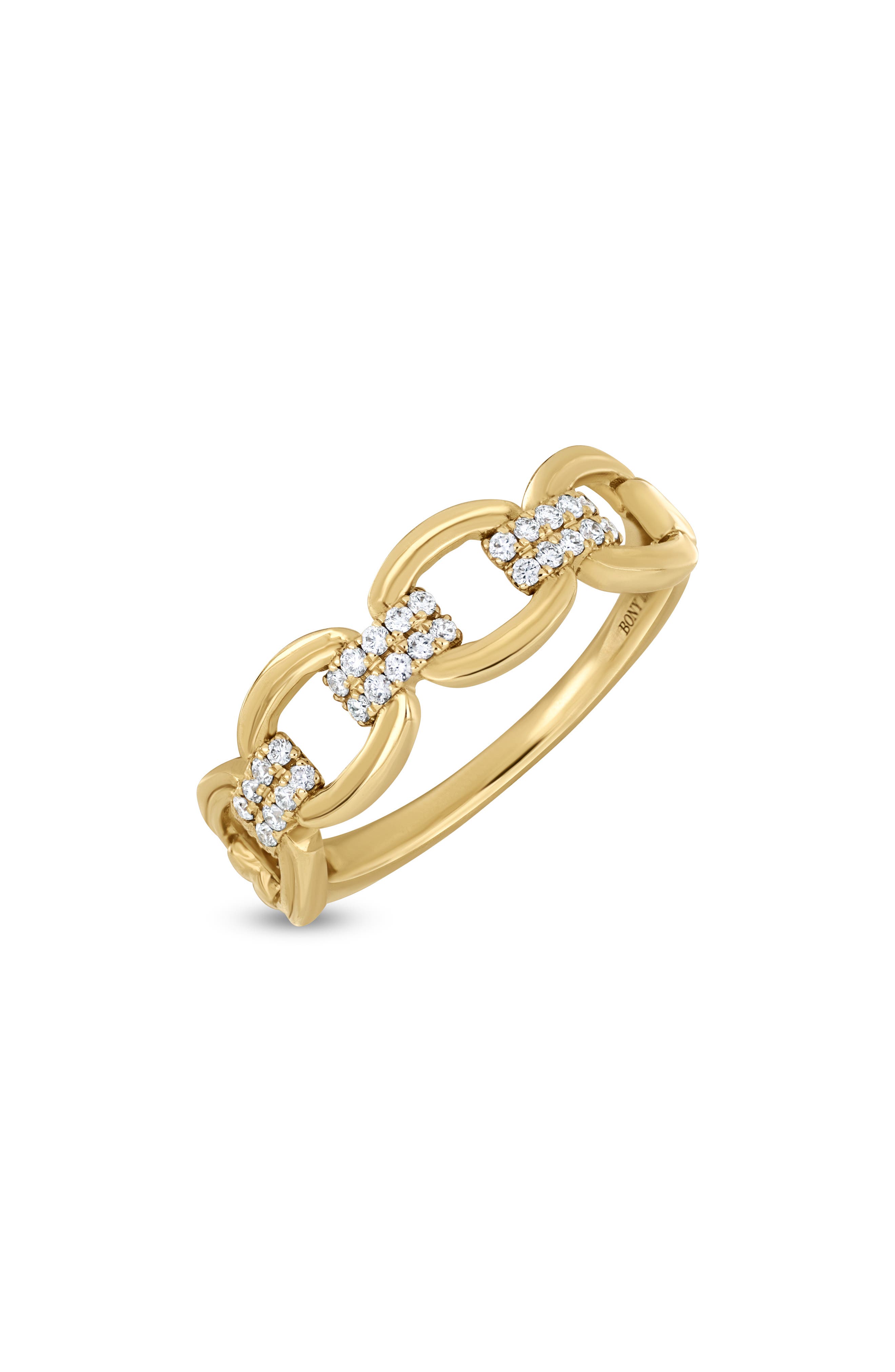 Bony Levy Varda 18K Yellow Gold Diamond Link Band Ring