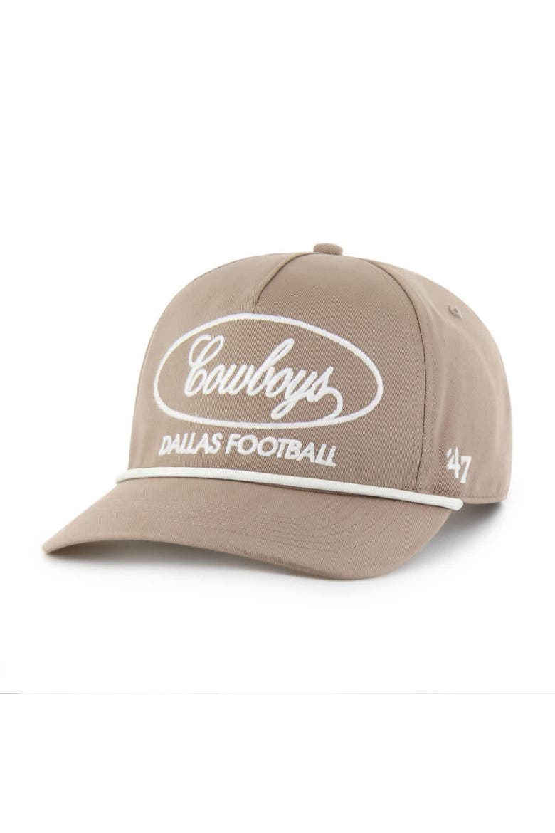 Men's '47 Brown Dallas Cowboys Foundational Relaxed Hitch Adjustable Hat, Alternate, color, Brown