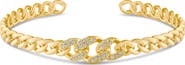 CZ by Kenneth Jay Lane Pavé Frozen Curb Chain Cuff Bracelet