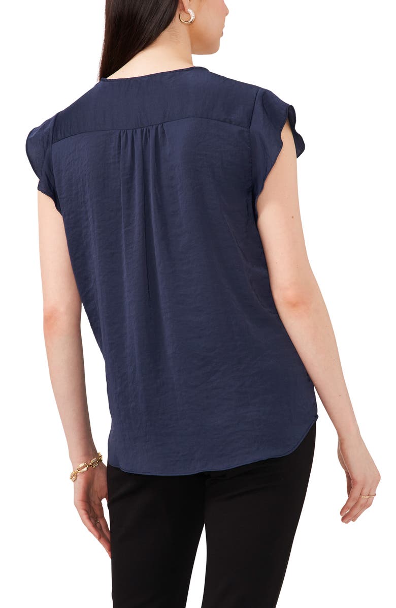 Chaus Flutter Sleeve Blouse, Alternate, color, Autumn Night