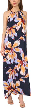 MSK Flowy High Neck Maxi Dress