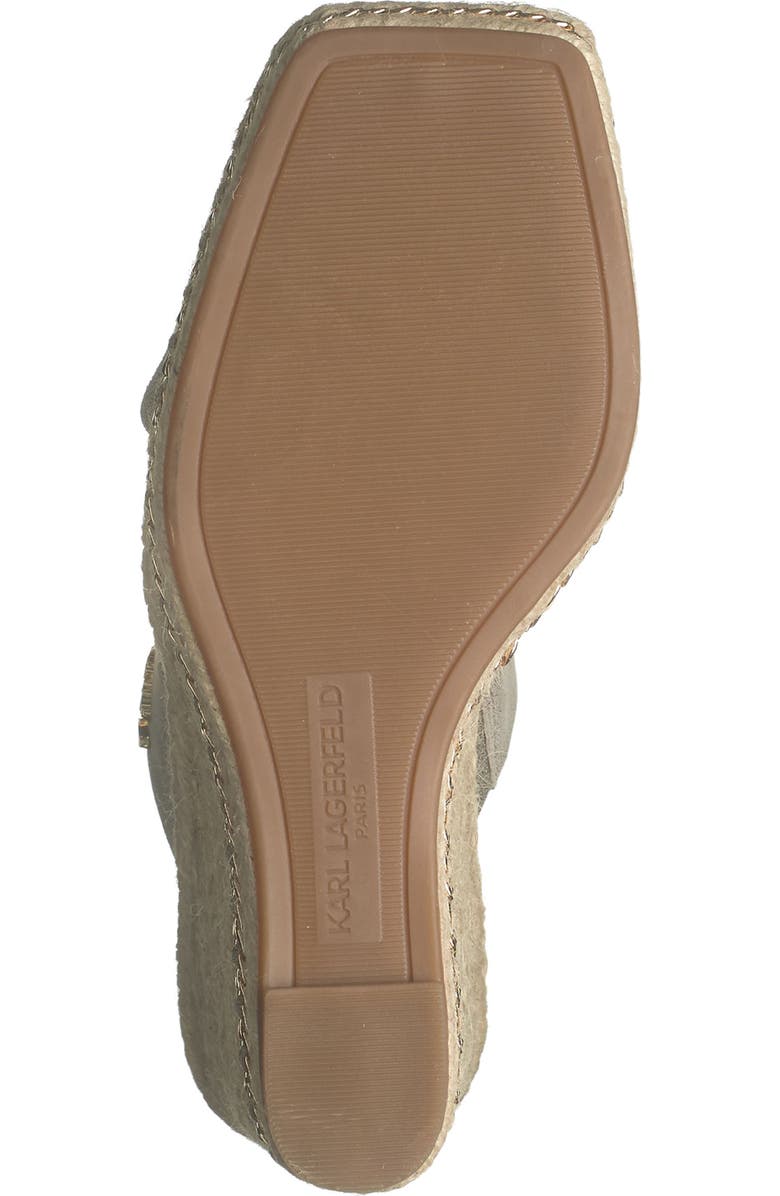 KARL LAGERFELD PARIS Cambia Chain Espadrille Platform Wedge Mule, Alternate, color,