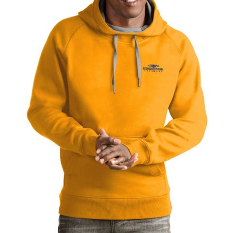 Men's Antigua Gold Georgia Swarm Victory Pullover Hoodie