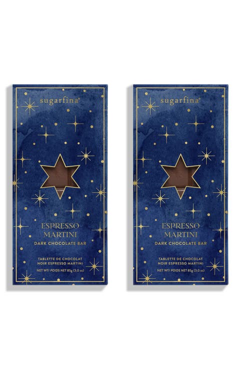 Set of 2 Hanukkah Espresso Martini Dark Chocolate Bars