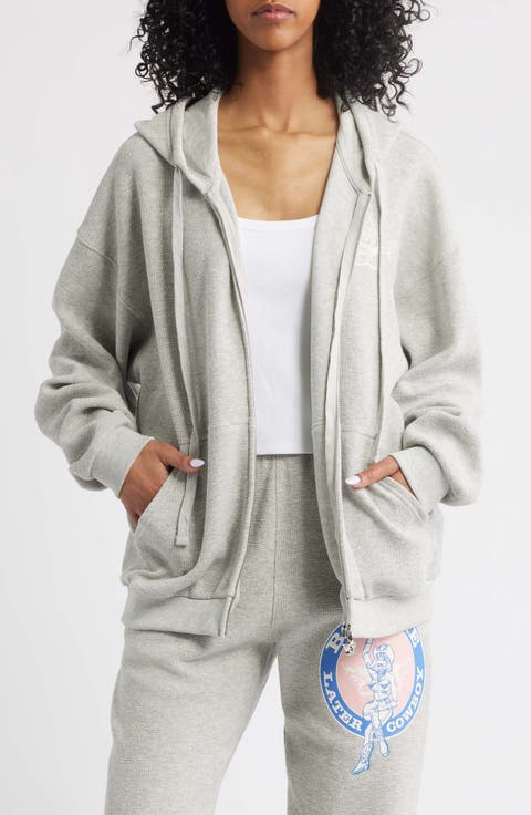 Later Cowboy Harley Zip-Up Cotton Hoodie