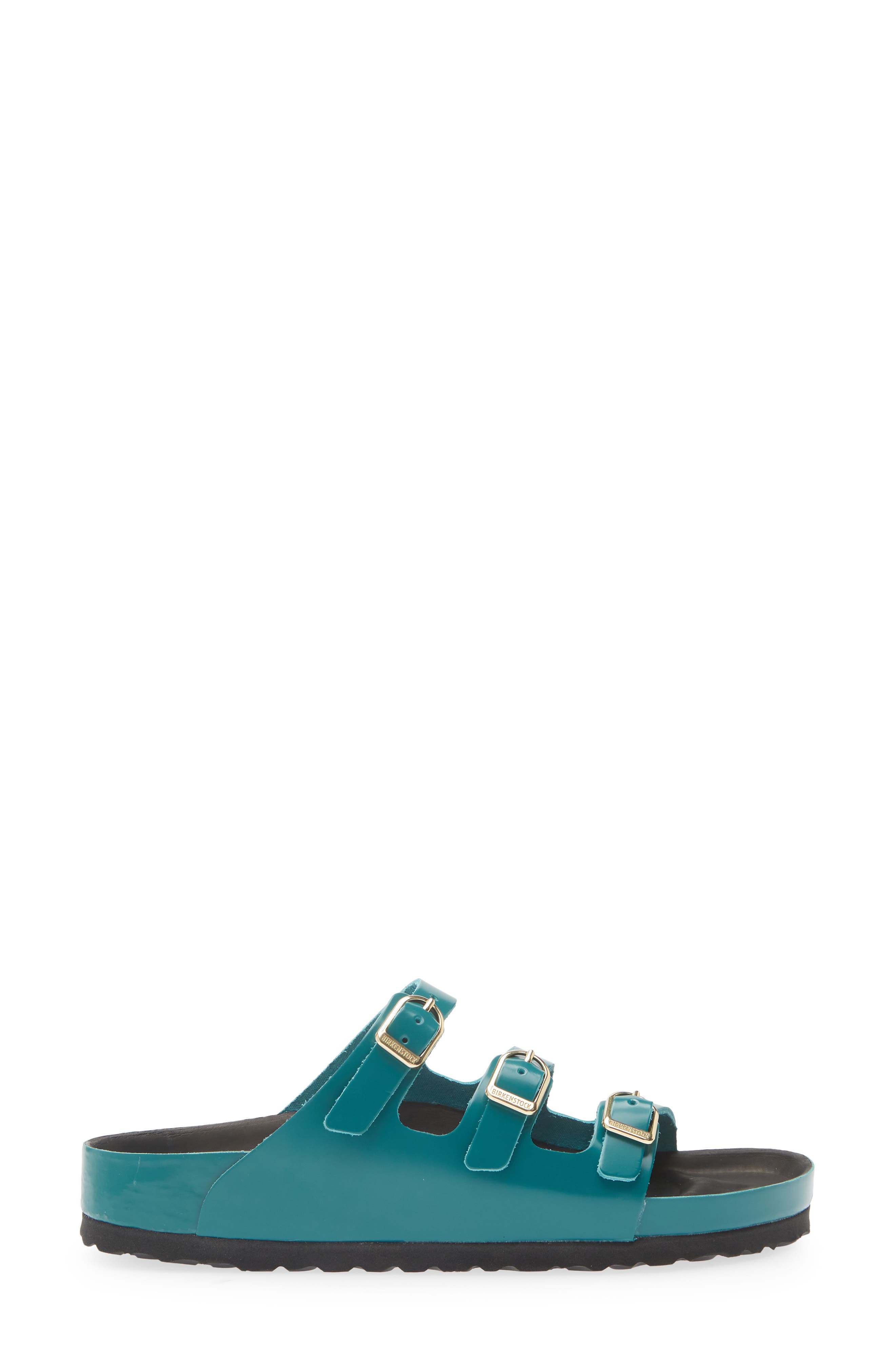 Florida Sandal, Alternate, color, DARK TEAL HIGH SHINE