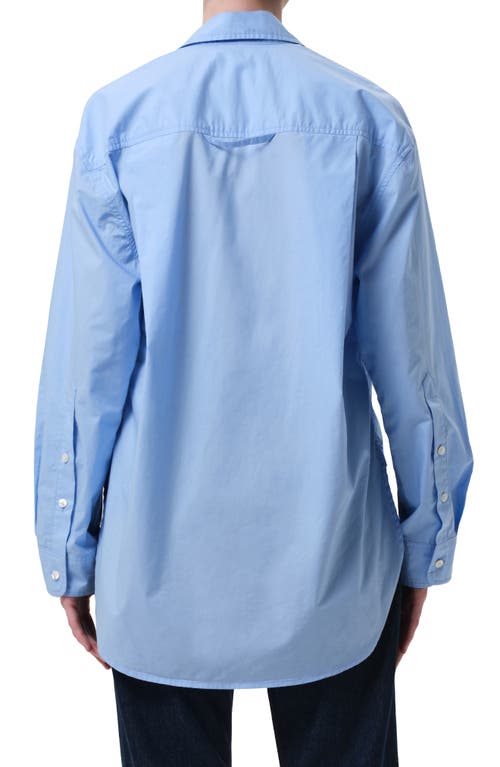 Citizen Of Humanity Citizens Of Humanity Kayla Oversize Poplin Button-up Shirt In Blue