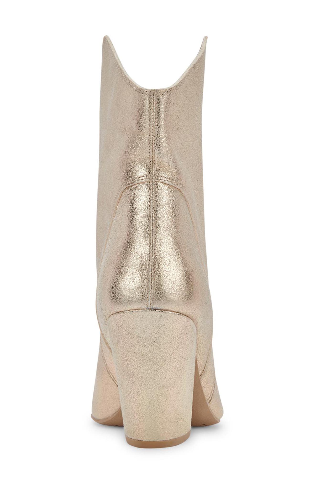 Nestly Western Boot, Alternate, color, LIGHT GOLD METALLIC SUEDE