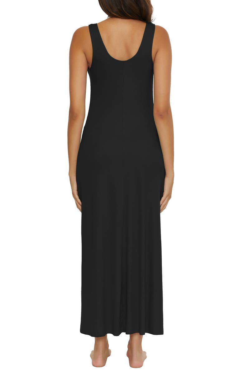 Becca Mykonos Semisheer Ribbed Cover-Up Maxi Dress, Alternate, color, 