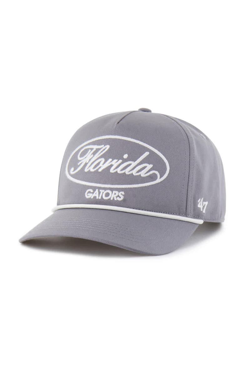 Men's '47 Gray Florida Gators Contemporary Basics Foundational Rope Hitch Adjustable Hat, Alternate, color, Gray