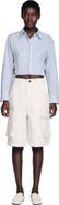 SANDRO Wide-leg cotton Bermuda shorts