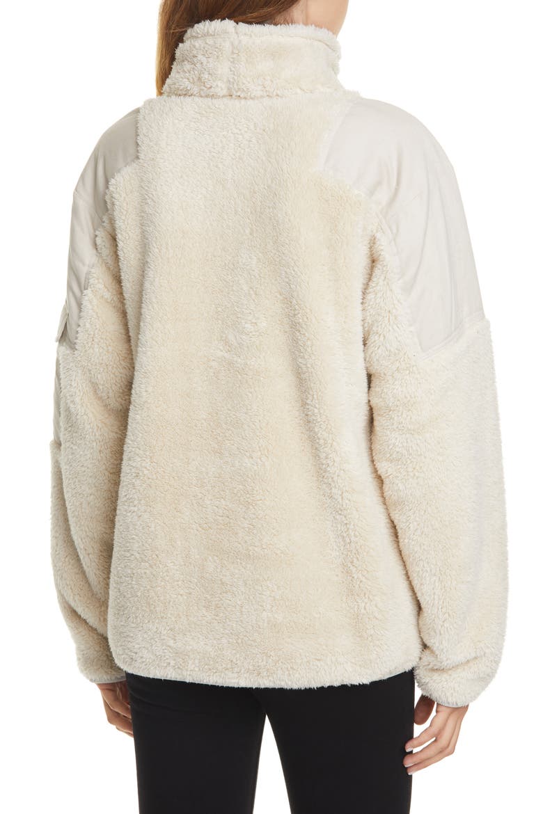 Logan Recycled Polyester Fleece Pullover, Alternate, color, IVORY STONE