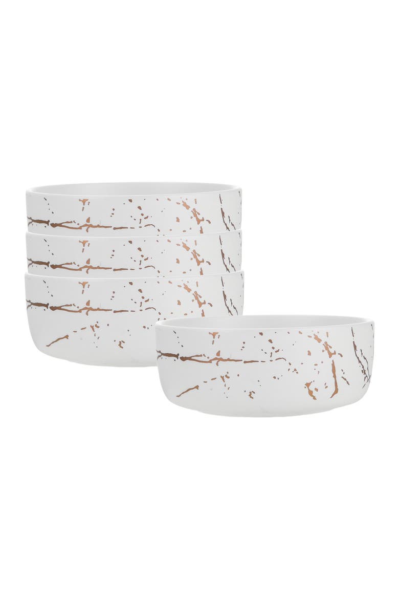 Zora Porcelain 4-Piece Bowl Set, Main, color, White