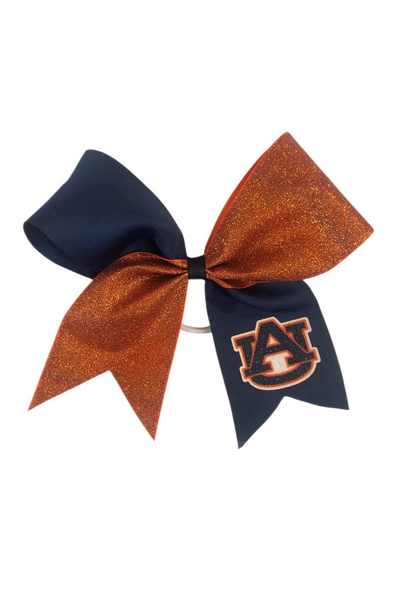 USA LICENSED BOWS Auburn Tigers Jumbo Glitter Bow with Ponytail Holder, Main, color,