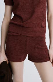MANGO Fitted Knit Shorts