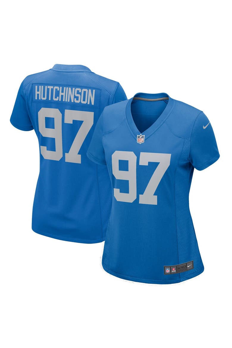 Women's Nike Aidan Hutchinson Blue Detroit Lions Player Jersey, Alternate, color, Blue