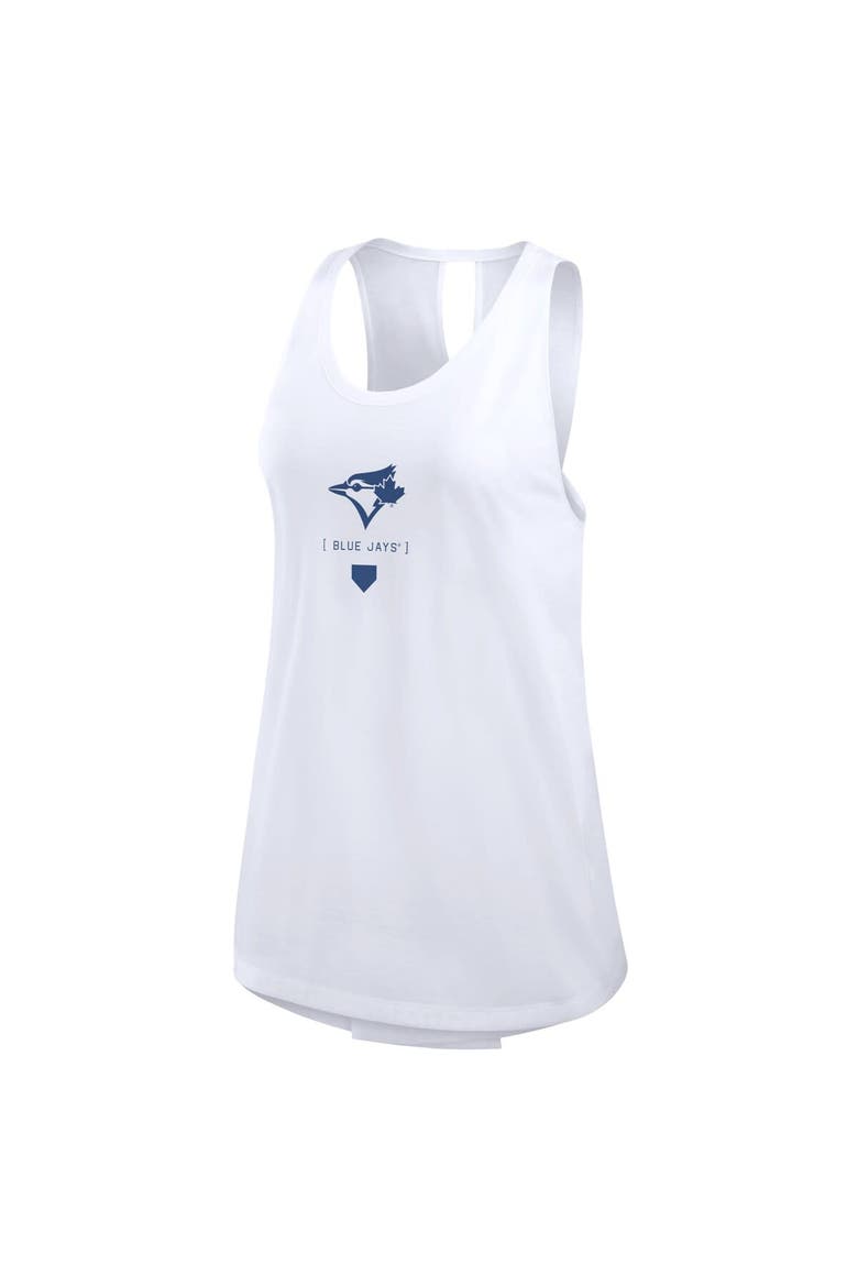 Women's Nike White Toronto Blue Jays Team Performance Crossback Tank Top, Alternate, color, White