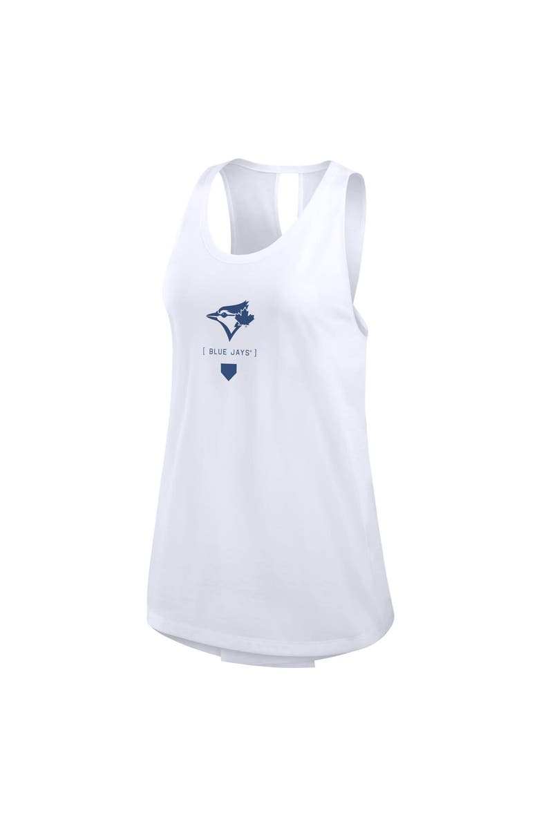 Nike Women's Nike White Toronto Blue Jays Team Performance Crossback Tank Top, Alternate, color,