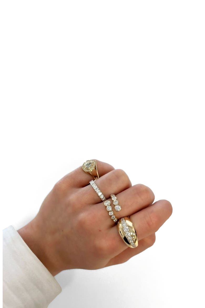 Bezel Lab Diamond Bypass Ring, Alternate, color, Yellow Gold