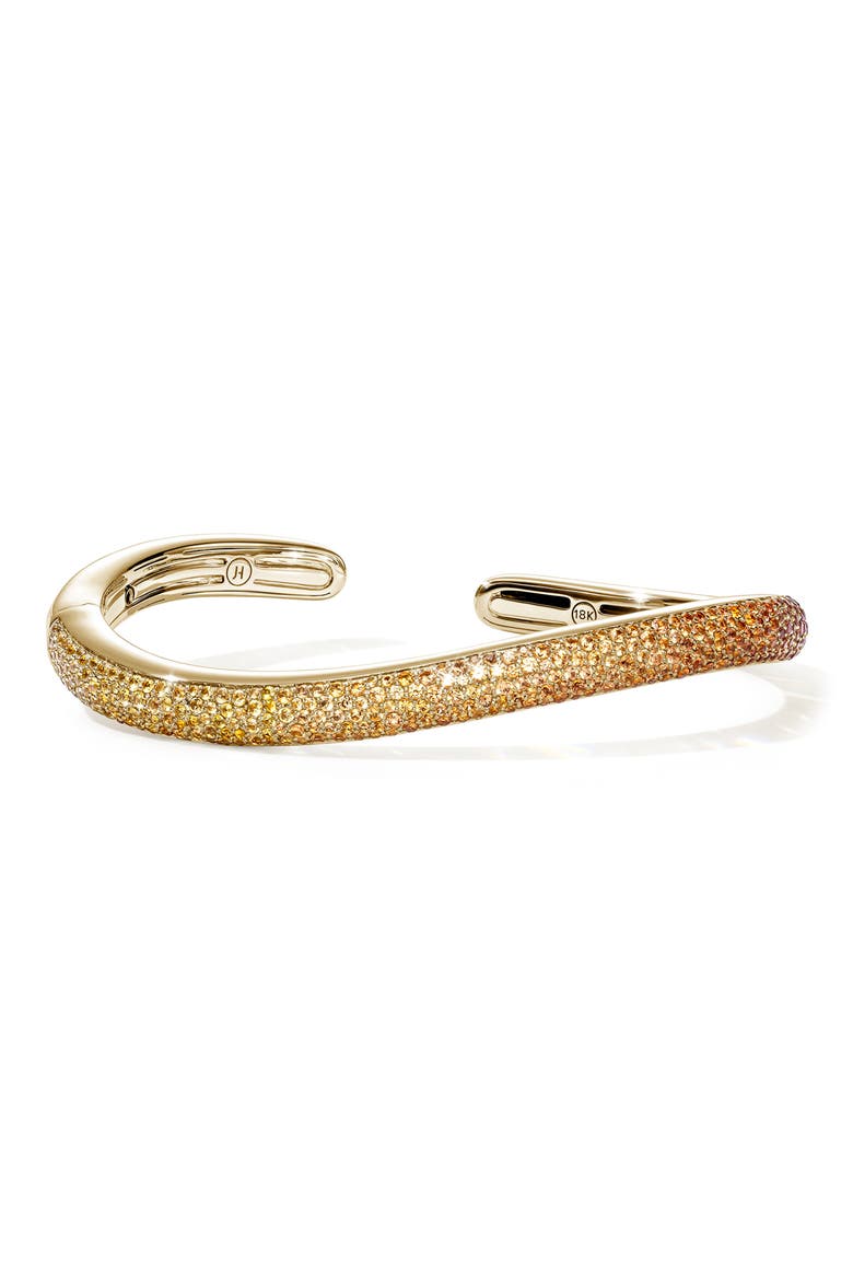 Artisan Series 18k Gold Sapphire Ombre Surf Cuff, Main, color, GOLD