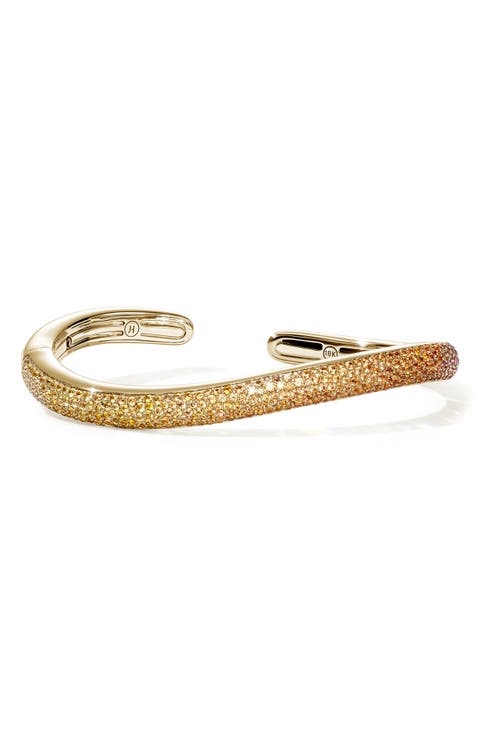 Artisan Series 18k Gold Sapphire Ombre Surf Cuff