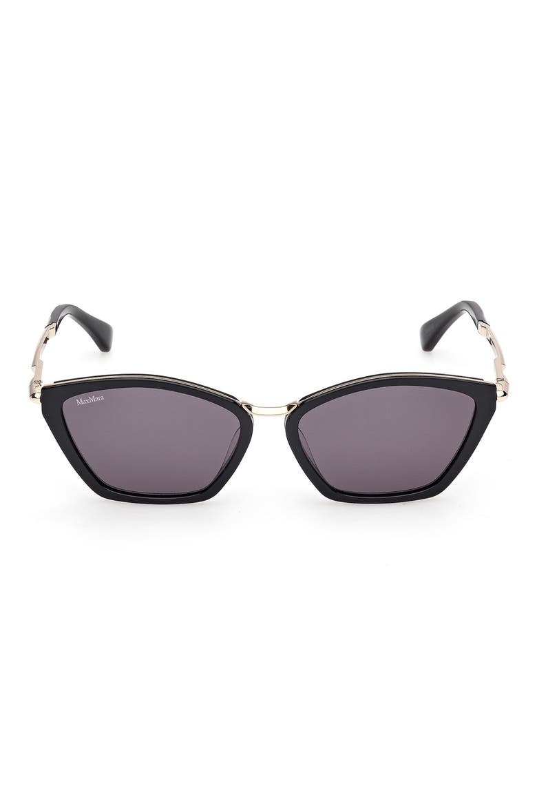 Miller 54mm Round Sunglasses, Main, color, BLACK/ PALE GOLD / SMOKE