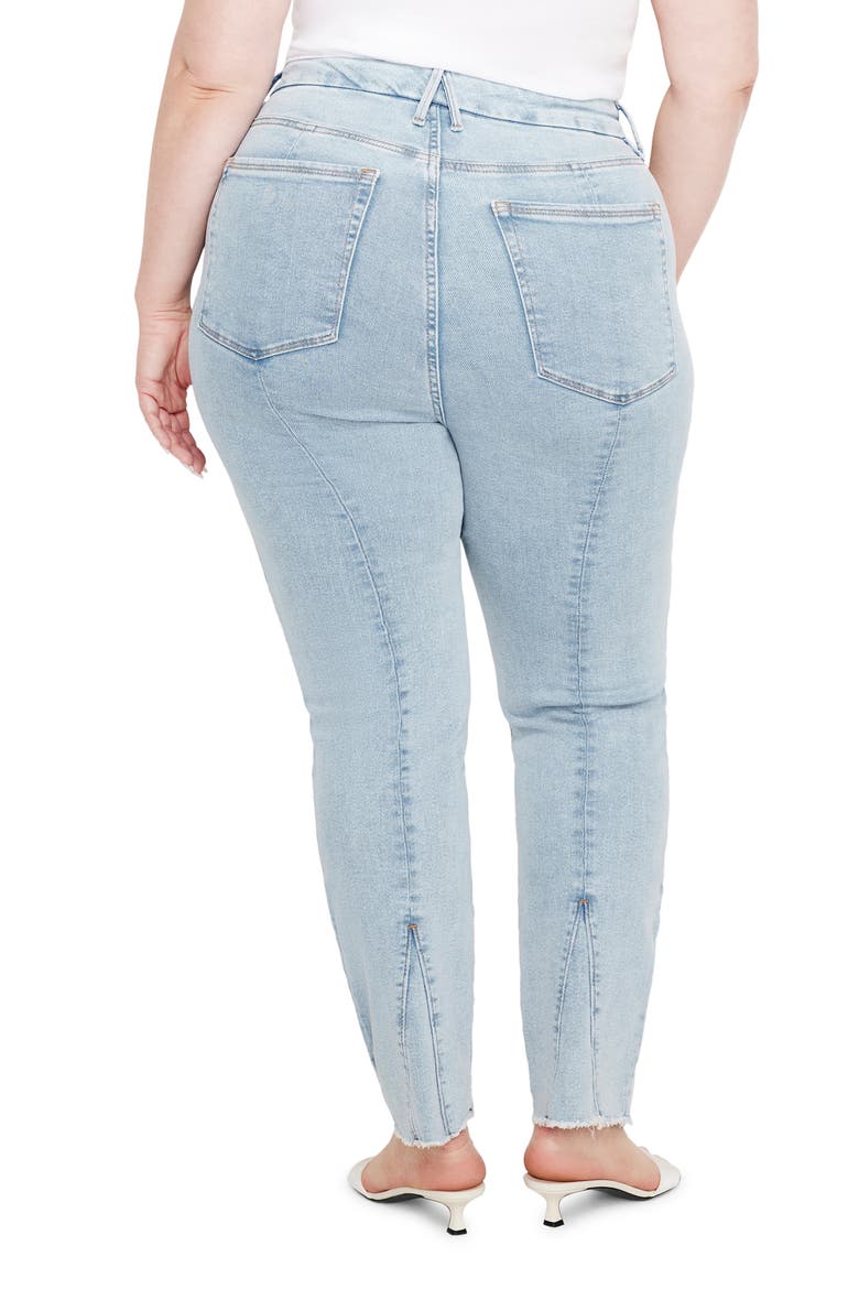Good Classic Inset Ankle Slim Jeans, Alternate, color, INDIGO454