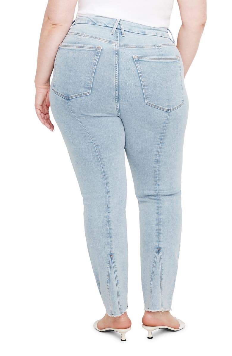 Good American Good Classic Inset Ankle Slim Jeans, Alternate, color,