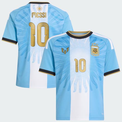 Youth adidas Lionel Messi Light Blue Argentina National Team AFA x Messi Replica Jersey